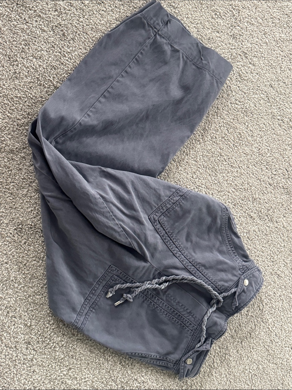 Women’s Casual Drawstring Pants in Charcoal Gray
